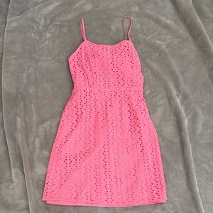 Tilly's Pink Eyelet Mini Dress